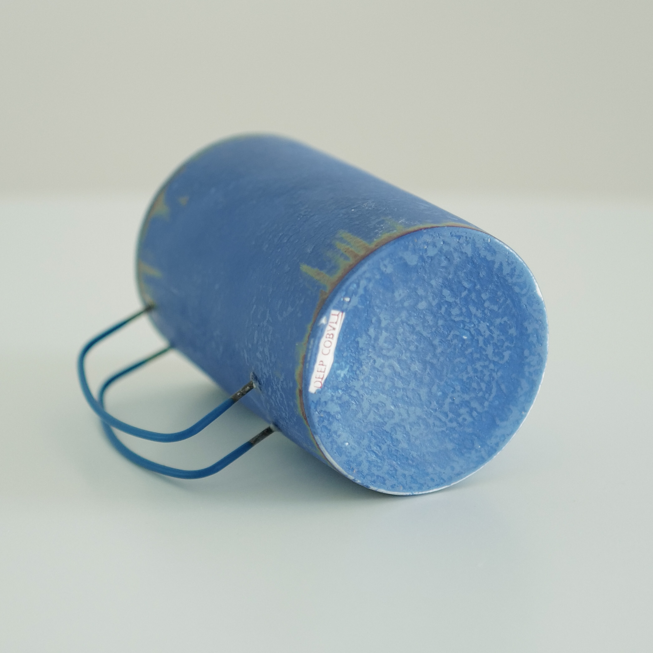 Retro Bacchus Mug in Blue, 박카스 Handmade by Artist Hyun Sang Hwa