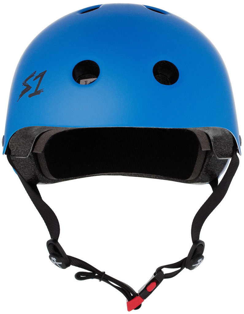Cyan Matte Roller Skate Helmet S1 Mini Lifer front view.
