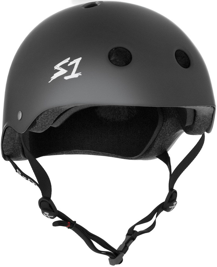 Dark Grey Matte BMX Helmet S1 Lifer 3/4 view.
