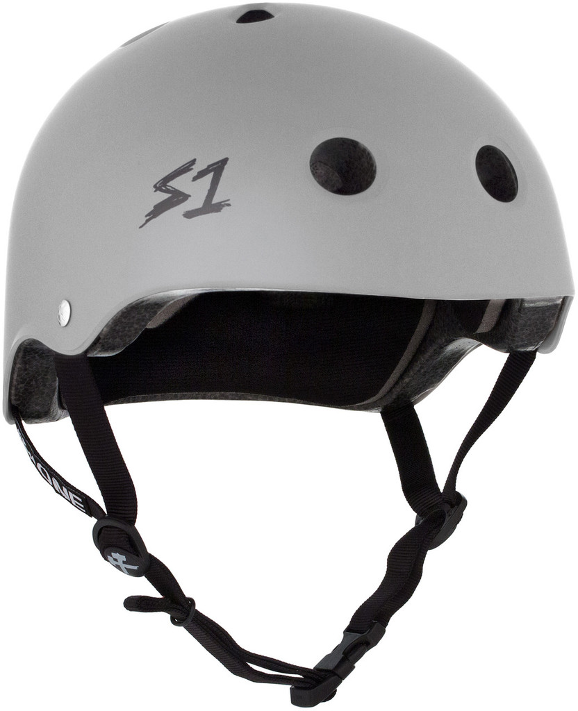 Light Grey Matte Scooter Helmet S1 Lifer 3/4 view