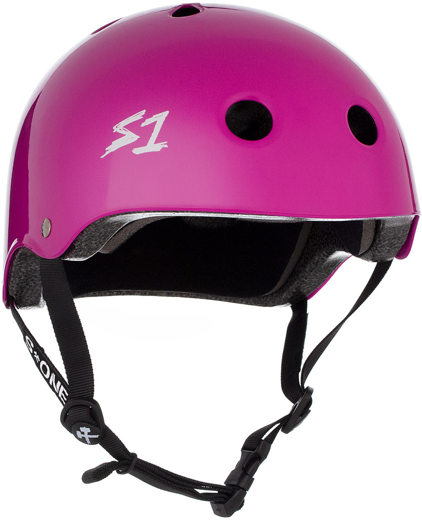 Bright Purple Gloss Roller Skate Helmet S1 Lifer 3/4 view