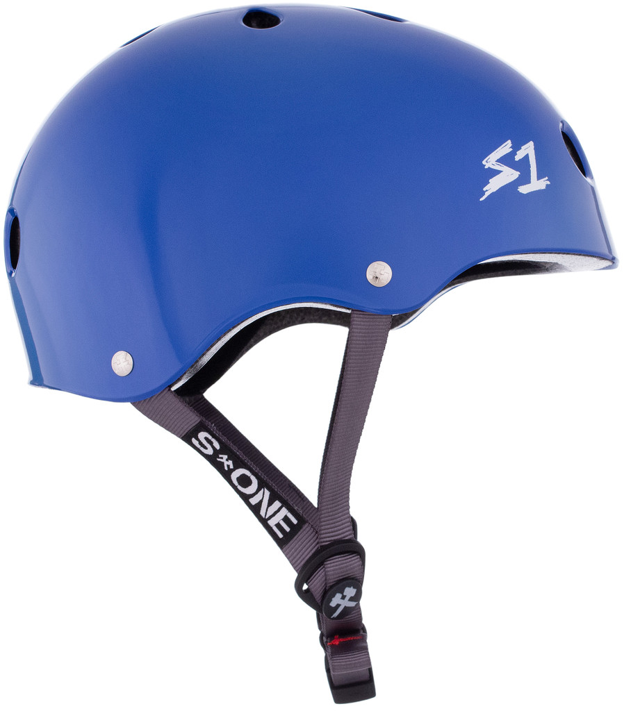 LA Blue Scooter Helmet S1 Lifer side view