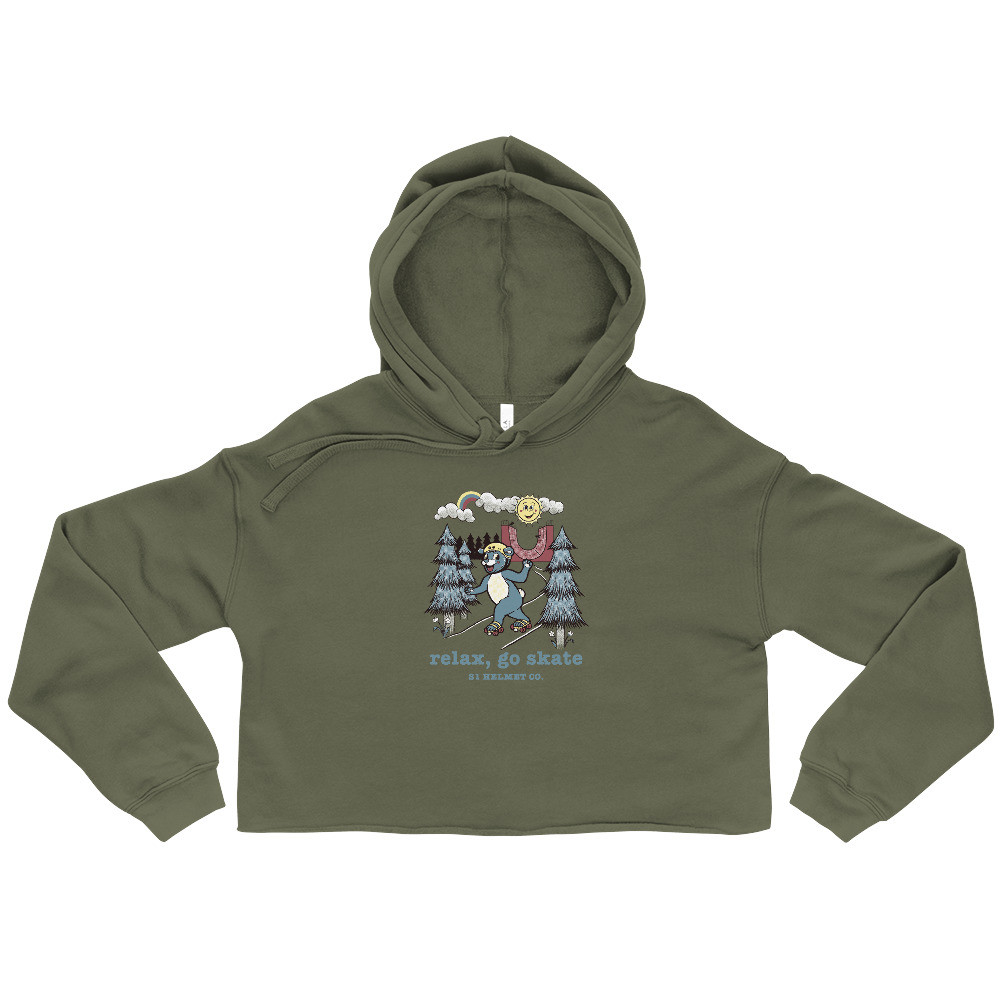 S1 HELMET CO - RELAX GO SKATE - CROP TOP HOODIE - S1 Helmet Co
