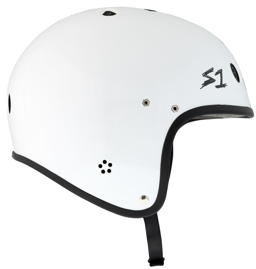 S1 Retro Lifer E-Bike Helmet White Check Side
