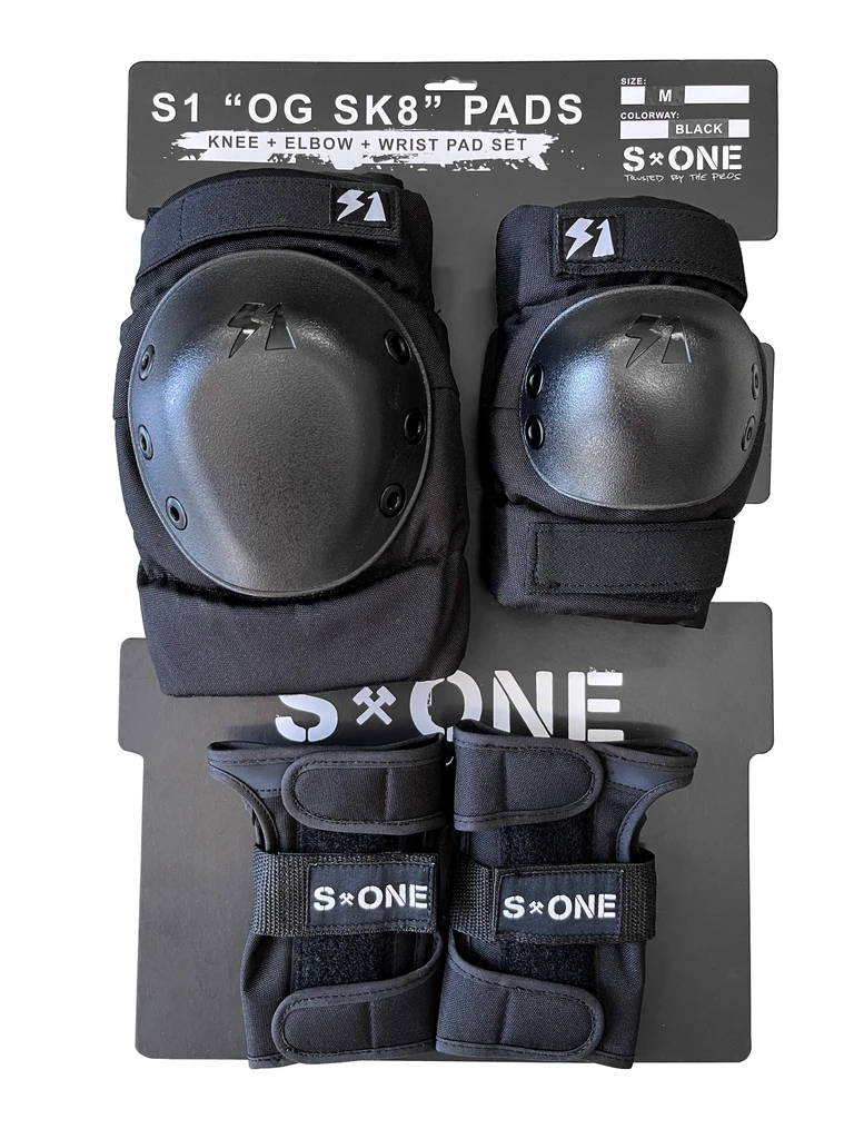 S1 OG SK8 3 pack with Knee Pads, Elbow Pads and Wrist Guards included