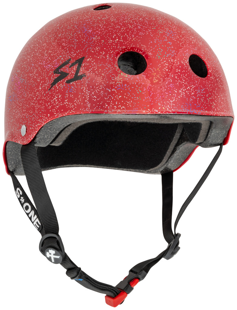 S1 Mini Lifer Skateboard Helmet Red Glitter 34 view