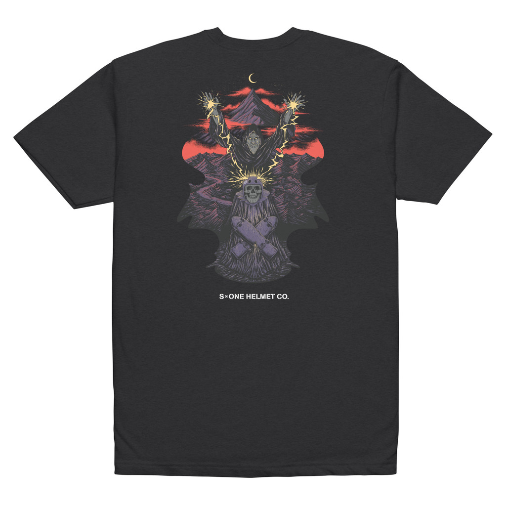 S1 HELMET CO - WIZARD TEE - 60/40 T-SHIRT - BLACK