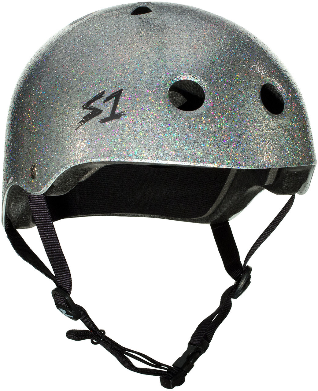 Silver Glitter Helmet | Bike Helmet 
