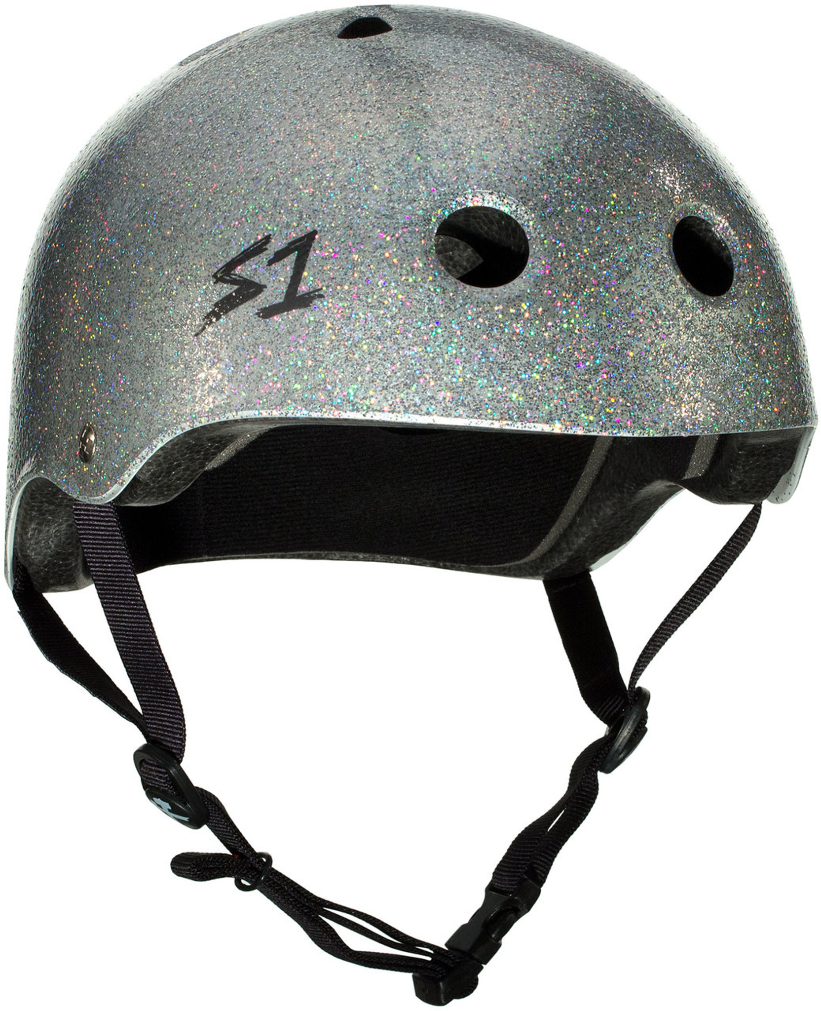 Strengt mavepine dødbringende Silver Glitter Helmet | Bike Helmet | Roller Skate Helmet