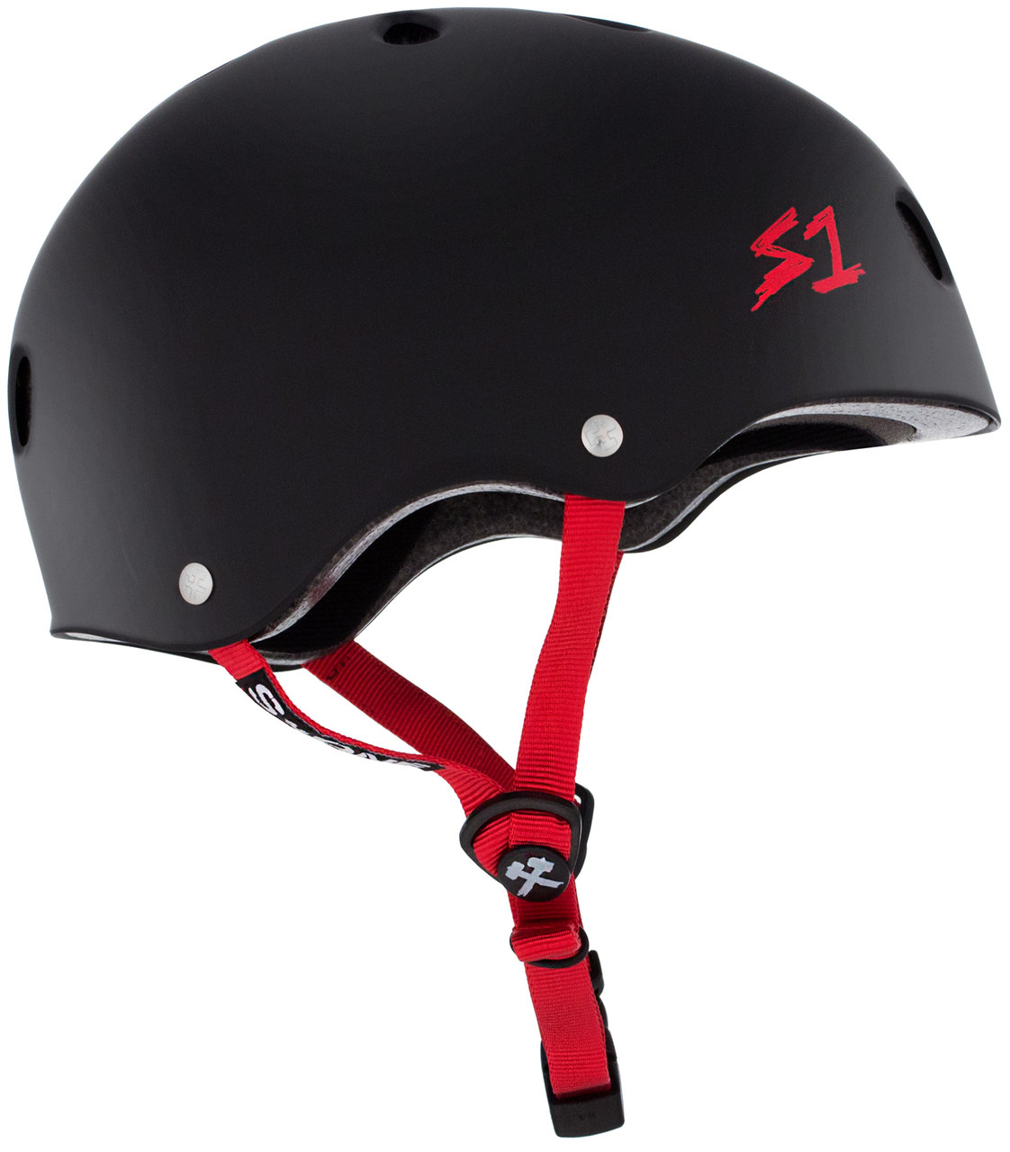 Black Red Straps Helmet | Skate Helmet 