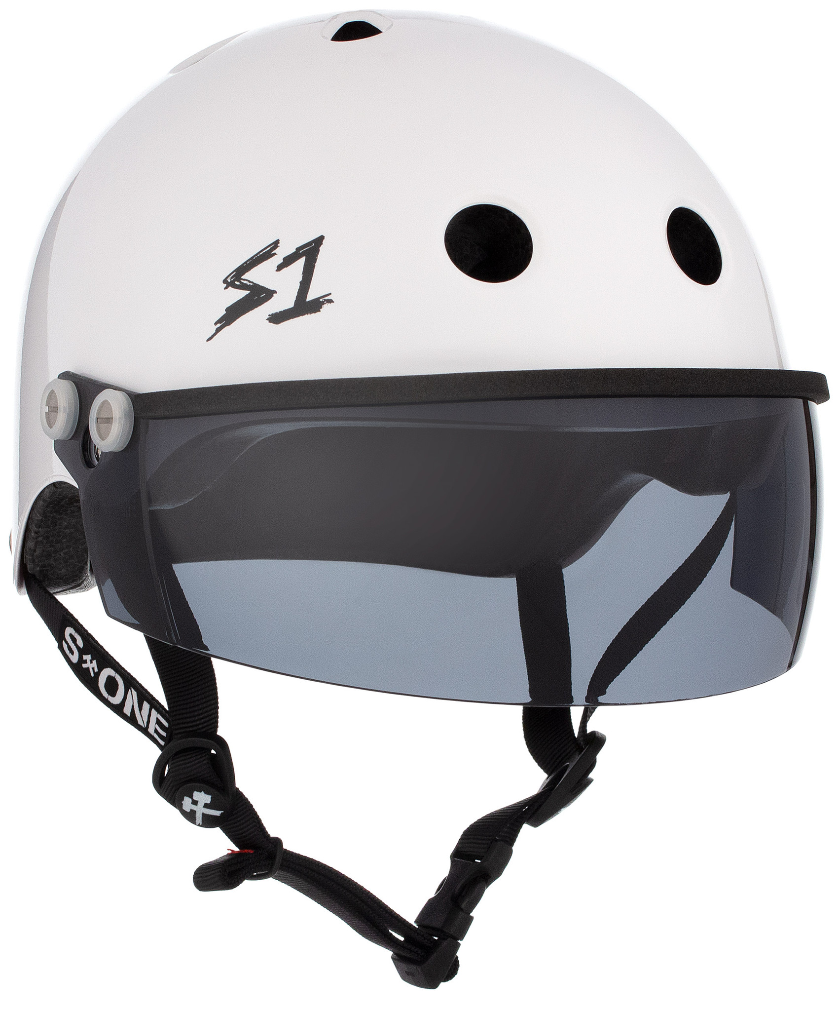 White Gloss Helmet, Roller Skate Helmet