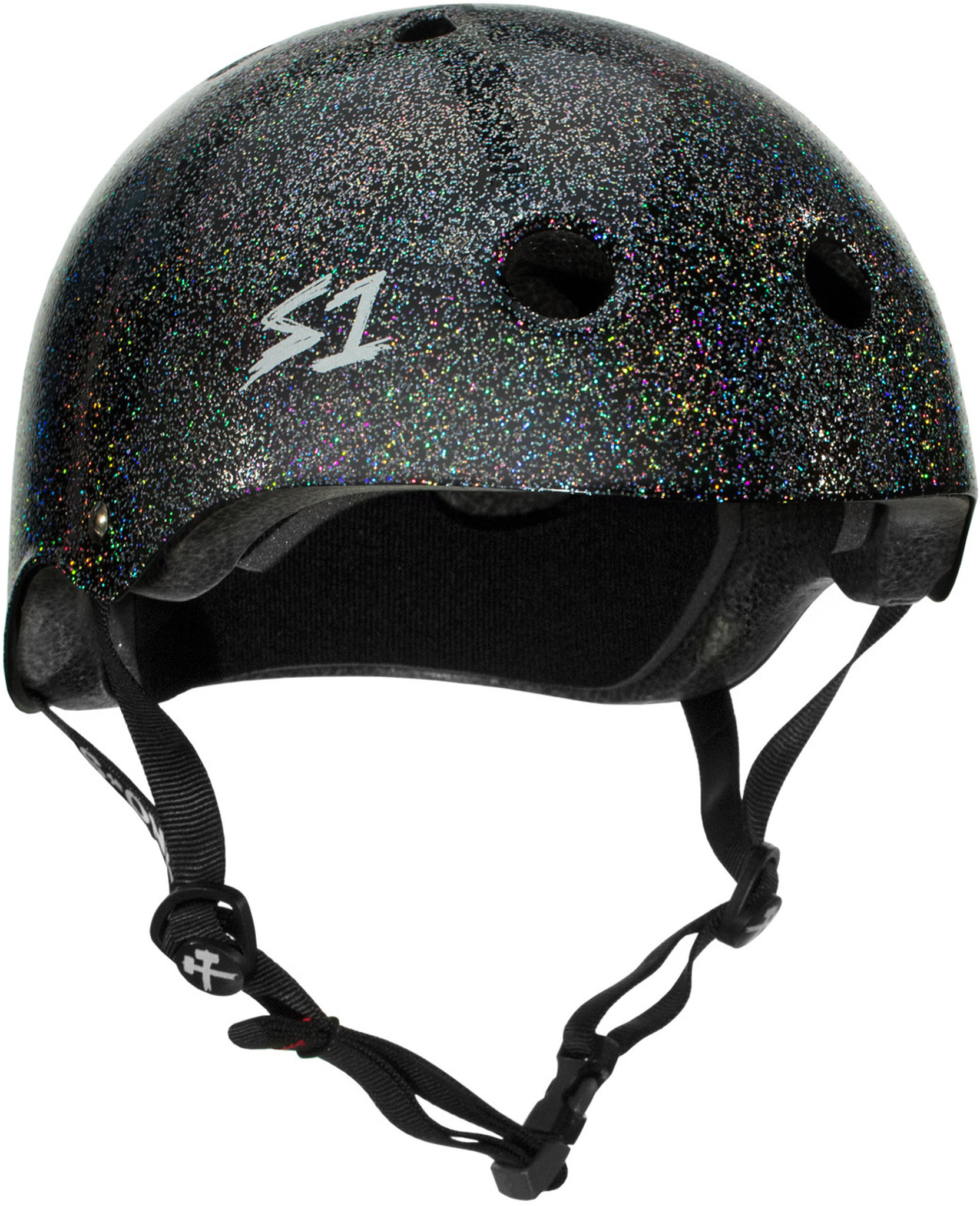 Prevail at styre pendul Black Glitter Helmet | Bicycle Helmet | Skate Helmet