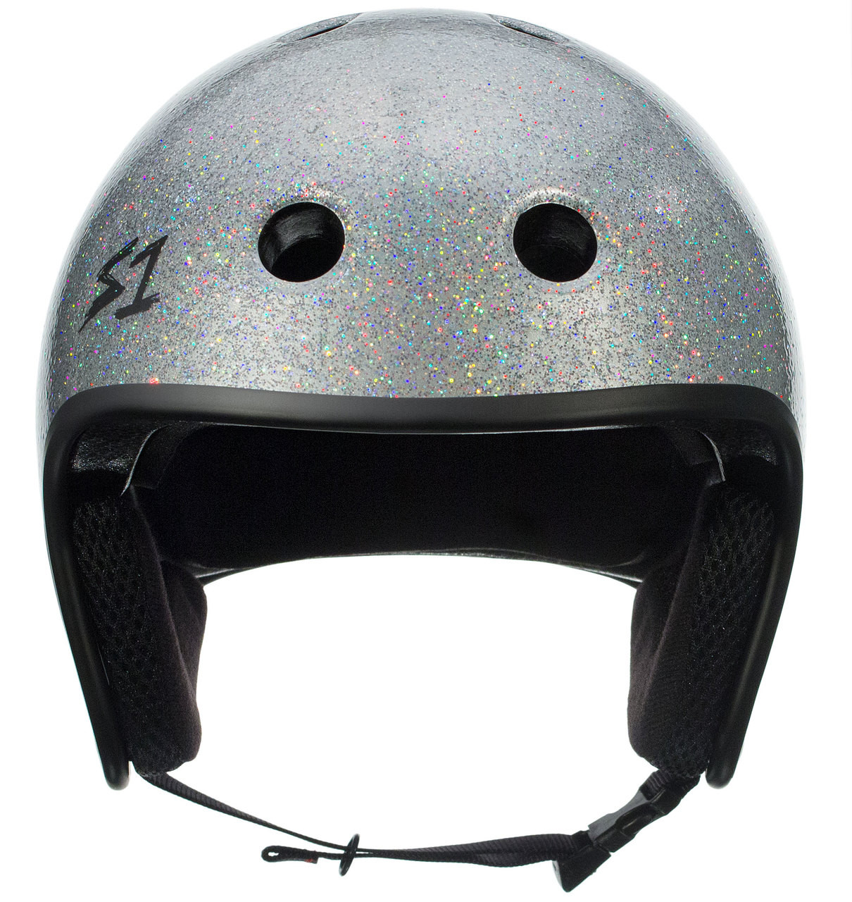 Silver Glitter Helmet | BMX Helmet 