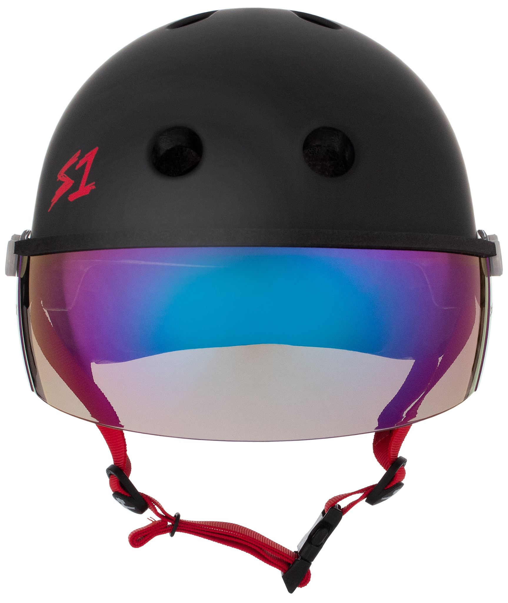 Black Matte Red Straps Helmet | Bike Helmet | Skate Helmet