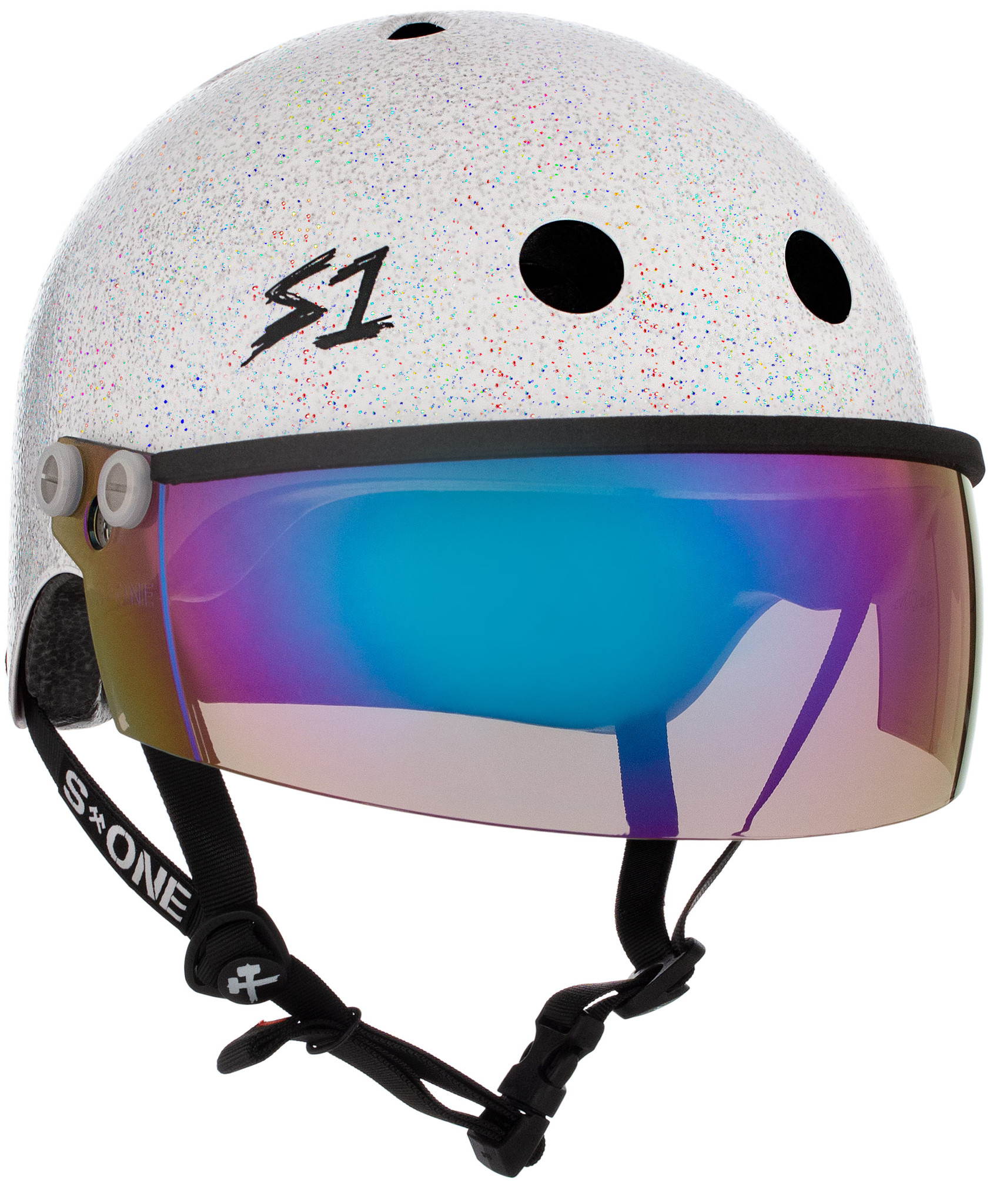 Ni Whitney Fuld White Glitter Helmet | Bike Helmet | Roller Skate Helmet