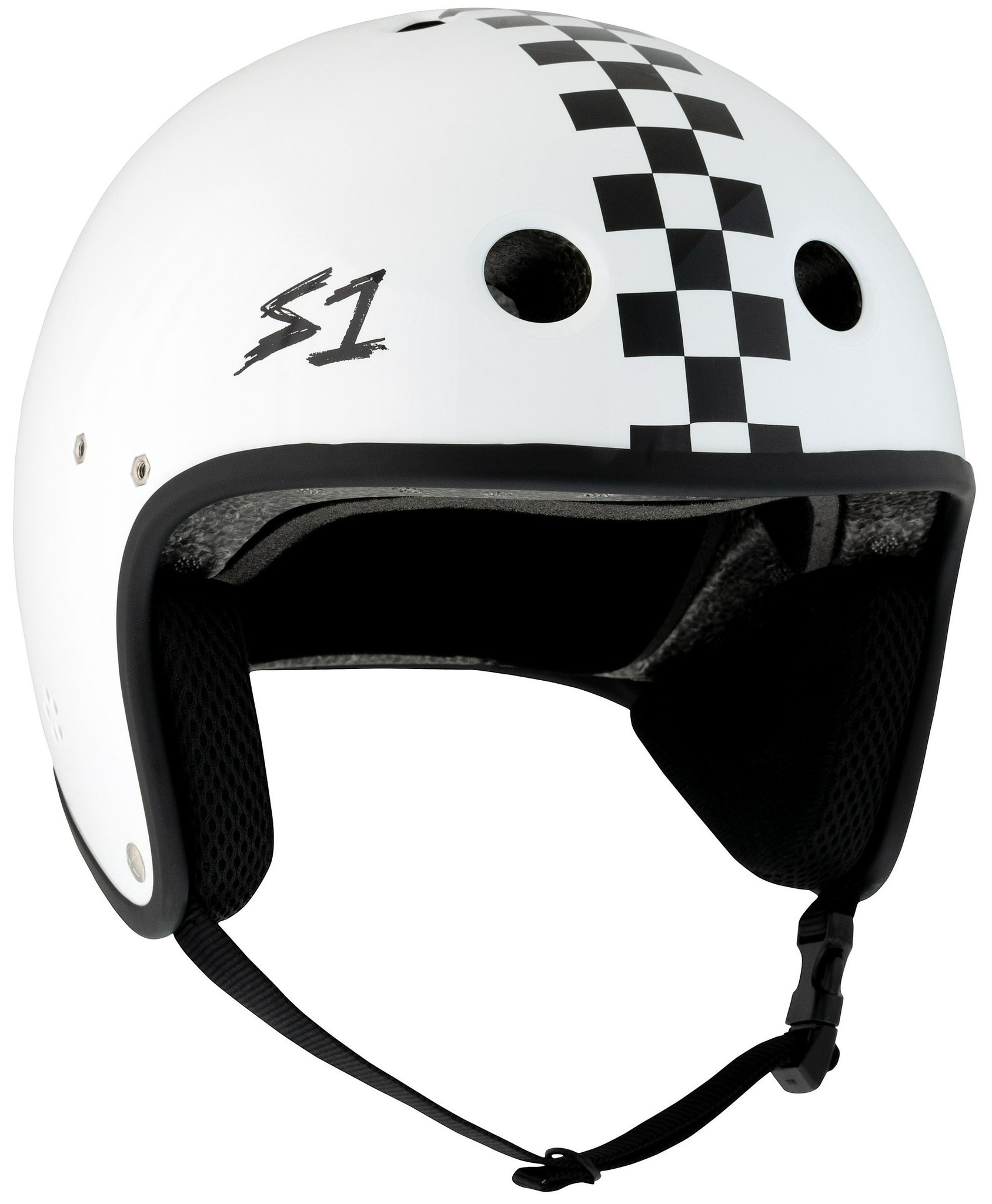 ヘルメット S1 Lifter S1 Retro E-Helmet | S1 Retro E-Bike Helmet | White Gloss w/ Check
