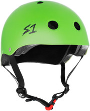 Br. Green Matte Scooter Helmet S1 Mini Lifer 3/4 view.

