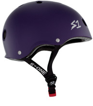 Purple Matte Skateboard Helmet S1 Mini Lifer side view.
