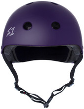 Purple Matte Skateboard Helmet S1 Lifer front view.