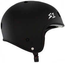Black Matte Bike Helmet S1 Retro Lifer side view.