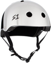 Silver Mirror Roller Skate Helmet S1 Lifer 3/4 view