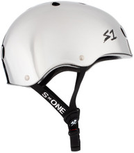 Silver Mirror Skate Helmet S1 Lifer side view