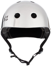 Silver Mirror Roller Skate Helmet S1 Lifer front view