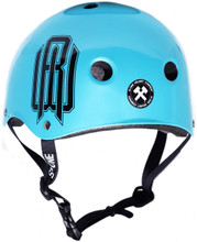 Light Blue Metallic Raymond Warner Scooter Helmet S1 Lifer Rear 3/4 view