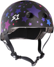 Black Matte Star Roller Skate Helmet S1 Lifer 3/4 view