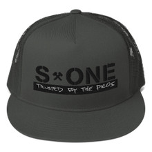 S1 HELMET CO - TRUSTED BY THE PROS - MESH SNAPBACK HAT - CHARCOAL GREY