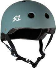 Tree Green Matte Skate Helmet 3/4 view