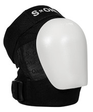 S1 Adult Pro Roller Derby Knee Pads 4.5 White Cap 3/4 view