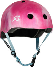 S1 Lifer Skateboard Helmet GN4LW Purple Water Color 34 side View
