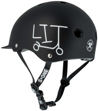 S1 Lifer Brim Undialed Scooter Helmet Black Matte Back View