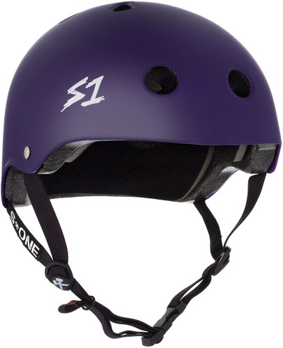 Purple Matte Roller Derby Helmet S1 Lifer 3/4 view.