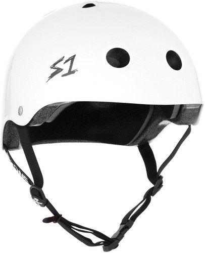 White Gloss Scooter Helmet S1 Lifer 3/4 view.
