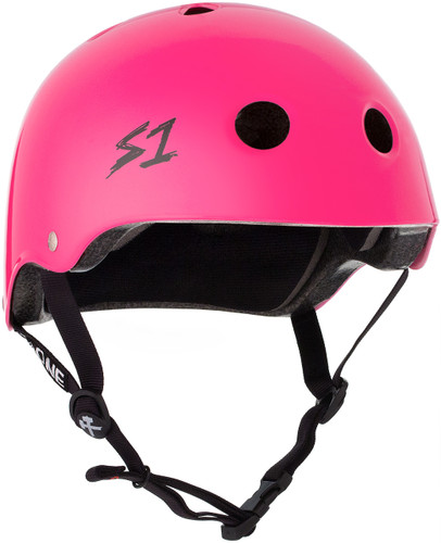 Hot Pink Gloss Bike Helmet S1 Lifer 3/4 view
