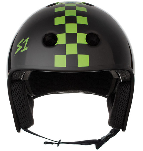 This is a S1 Lifer Helmet with a retro moto helmet look.
Lightweight, Great fit and fully certified for skate and bike
ASTM Multiple Impact certified
CPSC High Impact certified