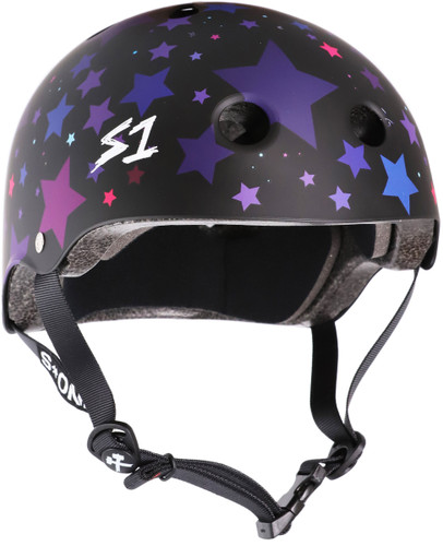 Black Matte Star Roller Skate Helmet S1 Lifer 3/4 view
