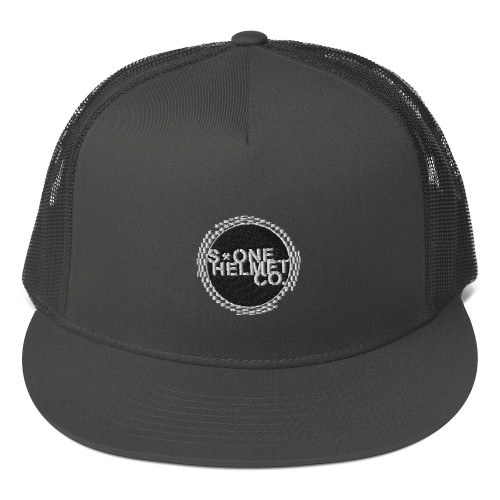 S1 HELMET CO - CIRCLE CHECKER - MESH BACK SNAPBACK HAT - CHARCOAL GREY