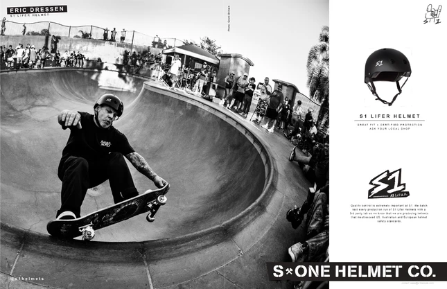 S1 Helmets Ad / Eric Dressen / Thrasher Magazine / November 2026