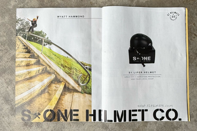 Wyatt Hammond / S1 Helmets Ad / Thrasher Magazine