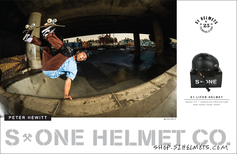 Peter Hewitt / S1 Helmets Ad in Thrasher 