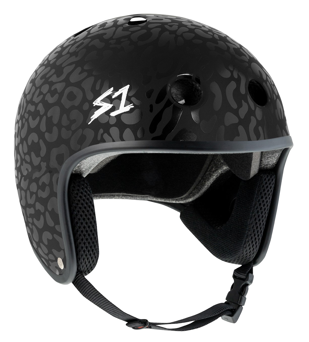 Black Leopard Matte Retro Helmet | Christian Hosoi Helmet | Skate
