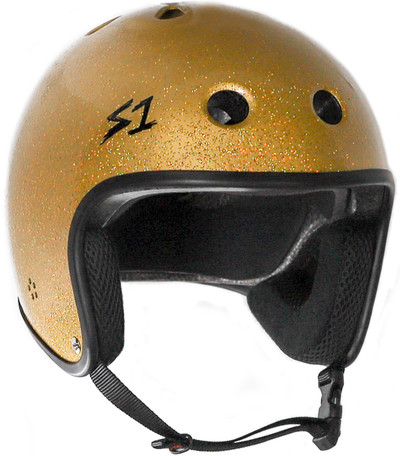 Casco S1 Lifer Per Skateboard - Nero Lucido Con Glitter - Protezione Adulti - Foto 5