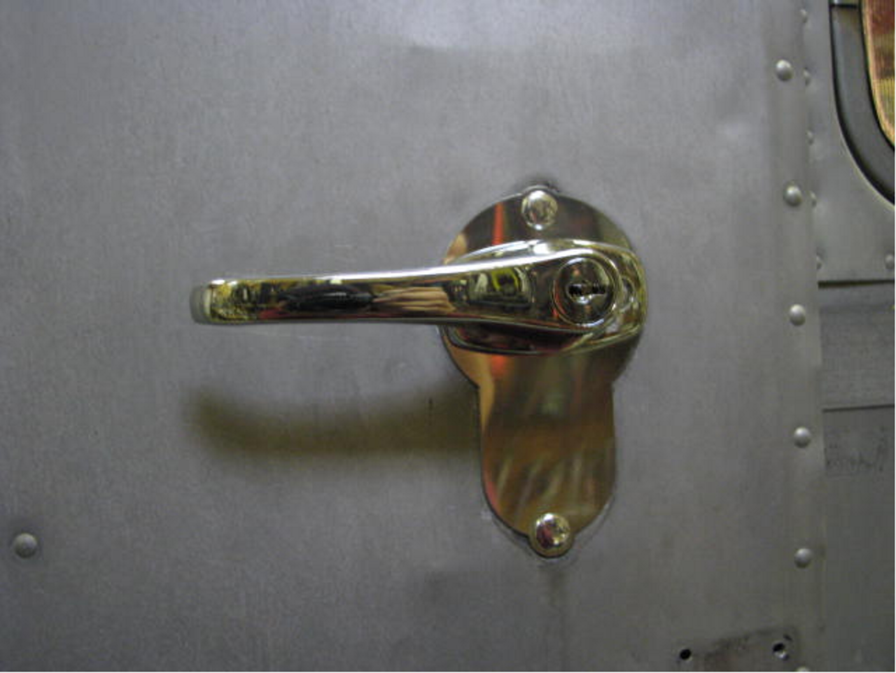 New handle installed on door