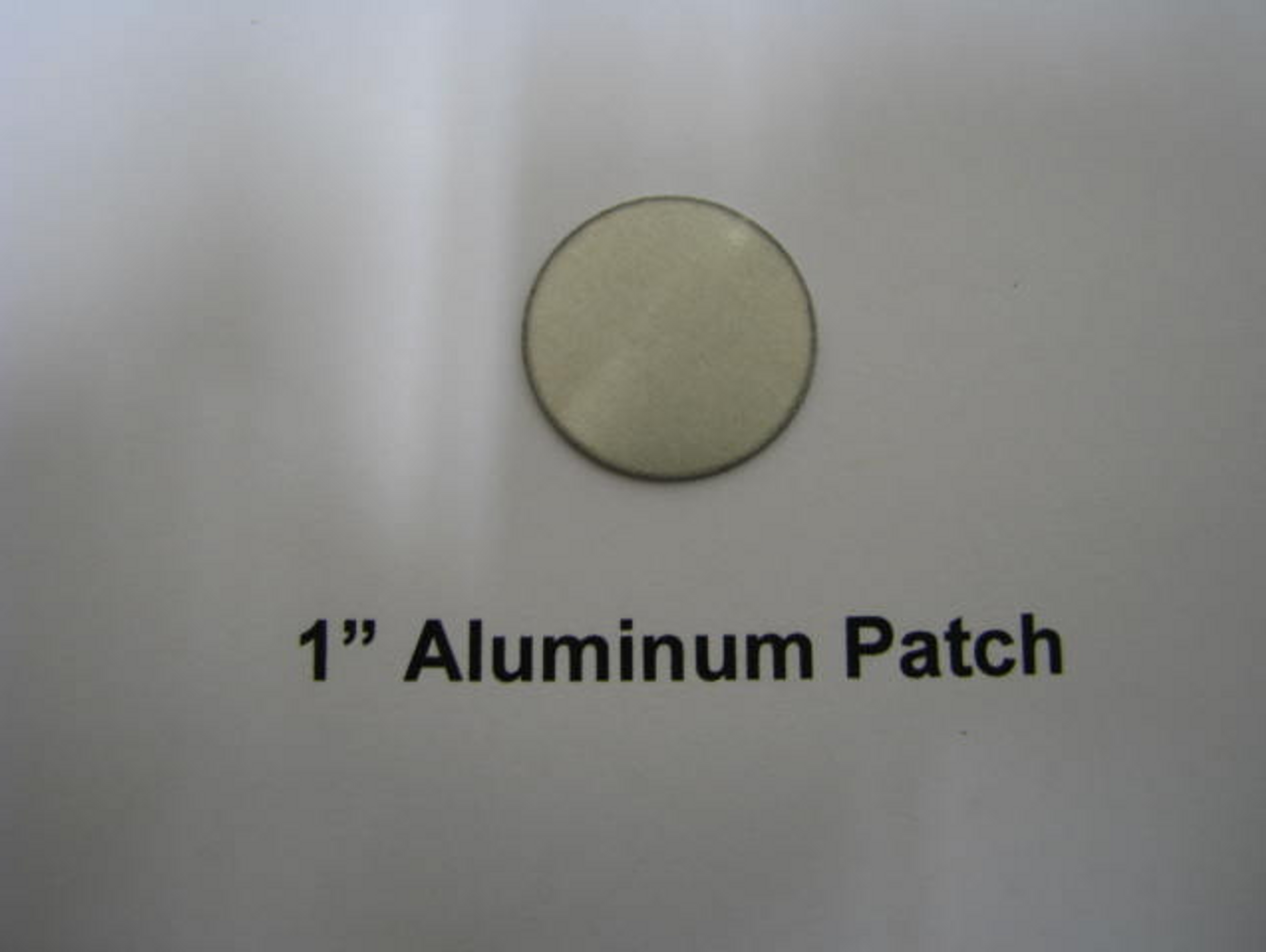 Aluminum Round Patch - 1" - (CBP001) OVERHEAD FRONT VIEW