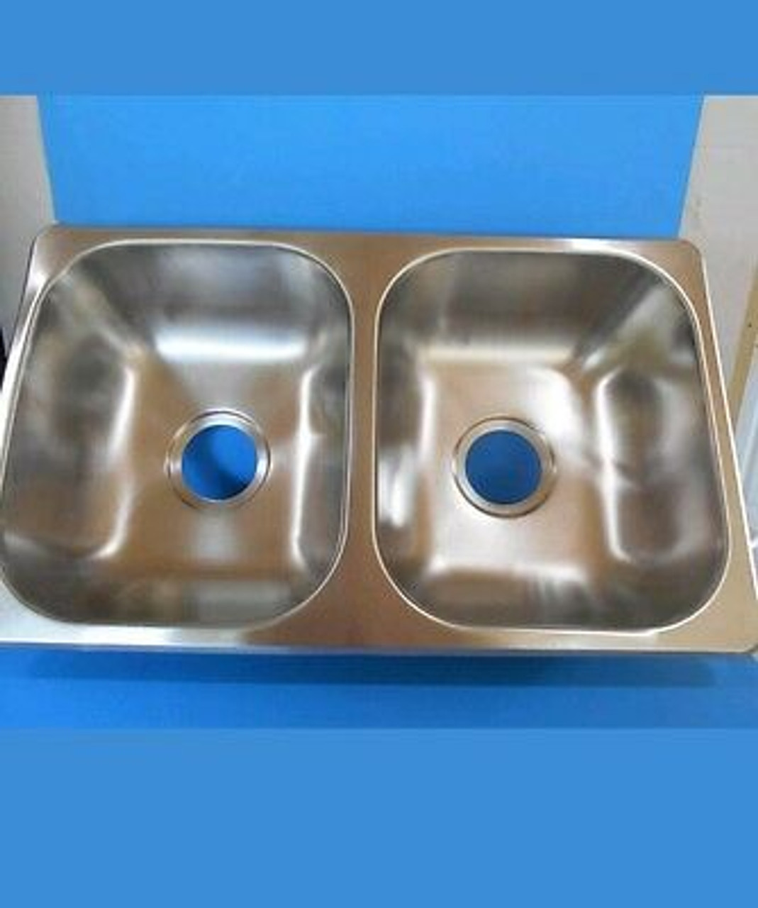 DOUBLE SINK, 25" X 15" - STAINLESS STEEL (10-1024)