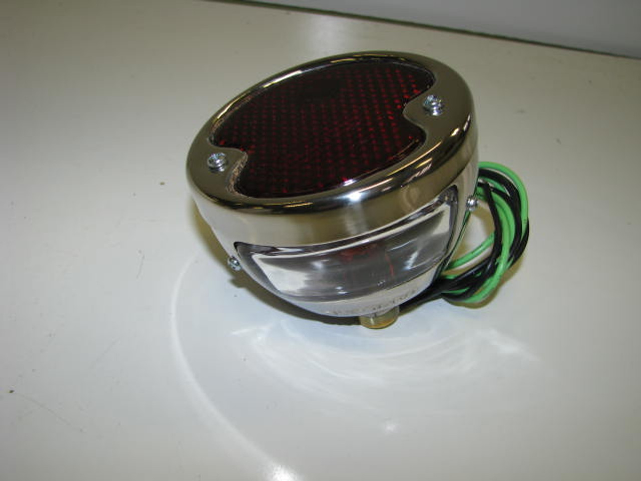 Stainless Steel Taillight - Street Side w/ License Light (CLT013)