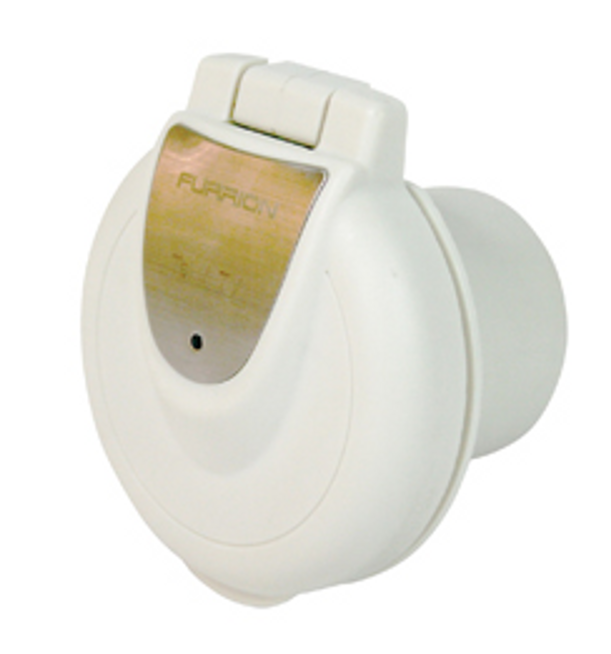 Power Inlet 50 amp, Round, White (19-3002)